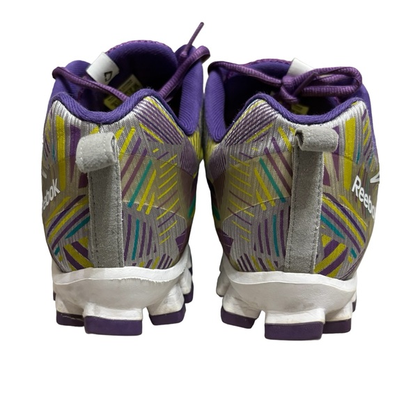 Reebok Realflex Running Shoes Women Size 10 Scream Purple Yellow Graphics - Picture 7 of 12